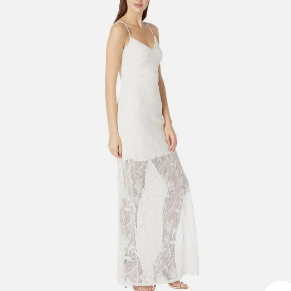 Nwt Bebe Lace Illusion Dress